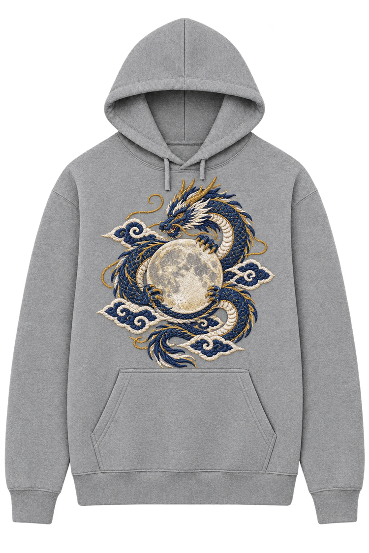 Heather grey hoodie, front
