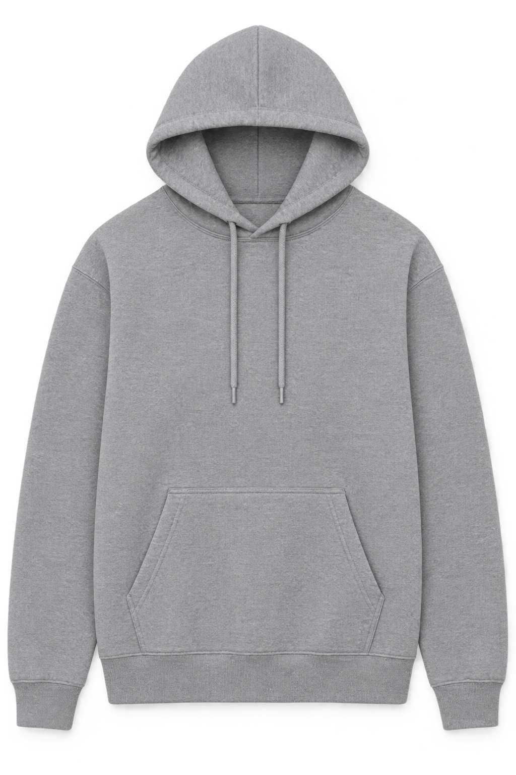Heather grey hoodie, front