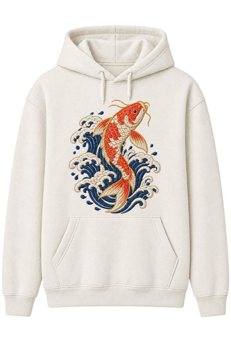 Cream hoodie, front
