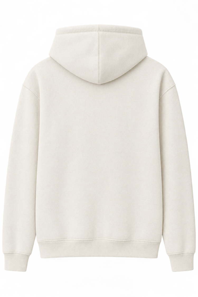 Cream hoodie, back