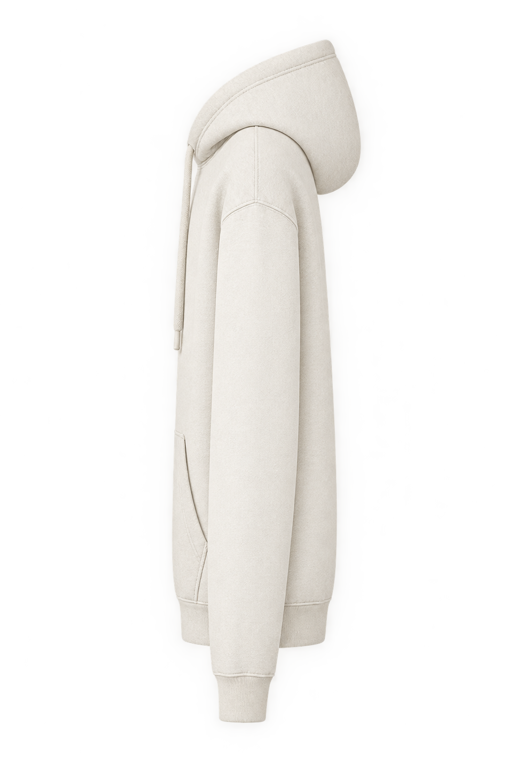 Cream hoodie, side